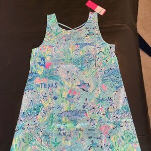 NWT Lilly Pulitzer Kristen Swing Dress Bayside Blue LILLY LOVES TEXAS Medium